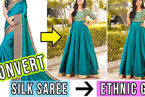 20 Interesting Ways To Re purpose Your Old Sarees into Gown 2024